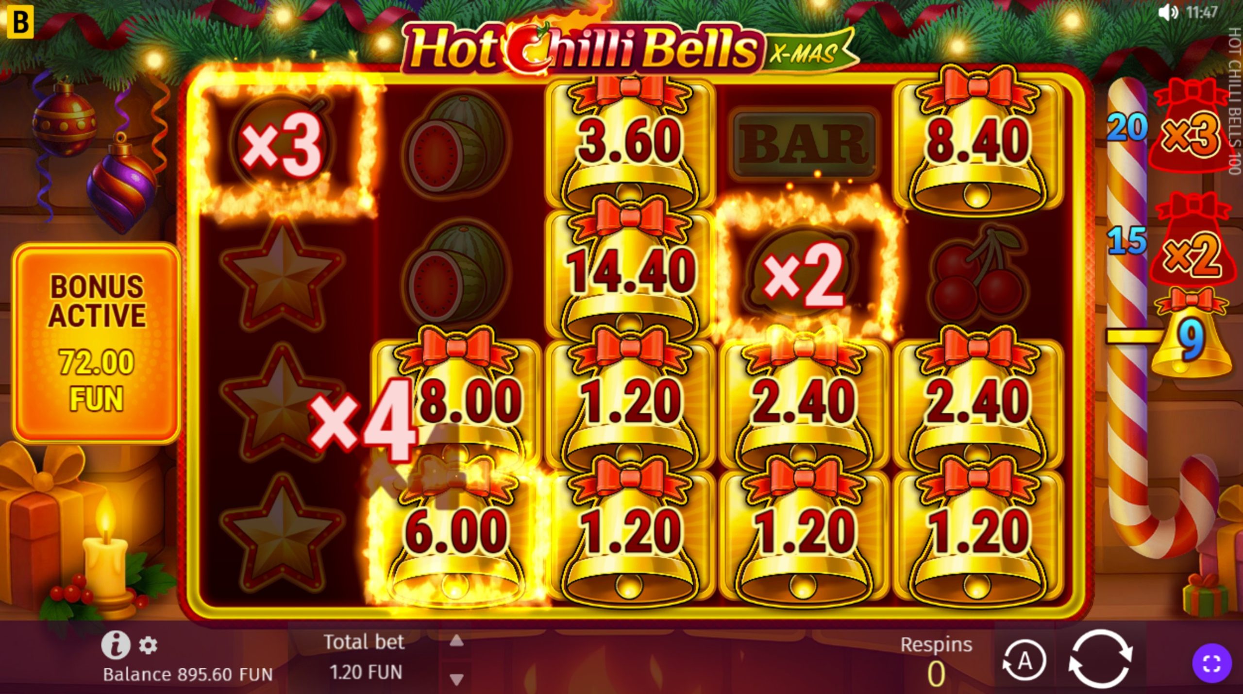 hot chilli bells 100 bonus
