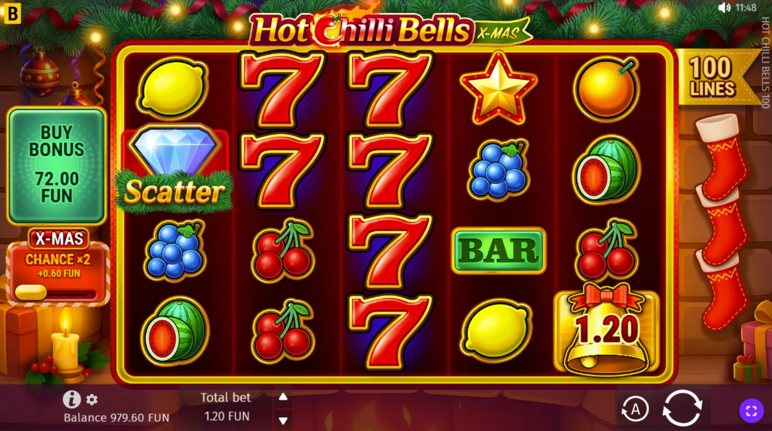 hot chilli bells 100 slot