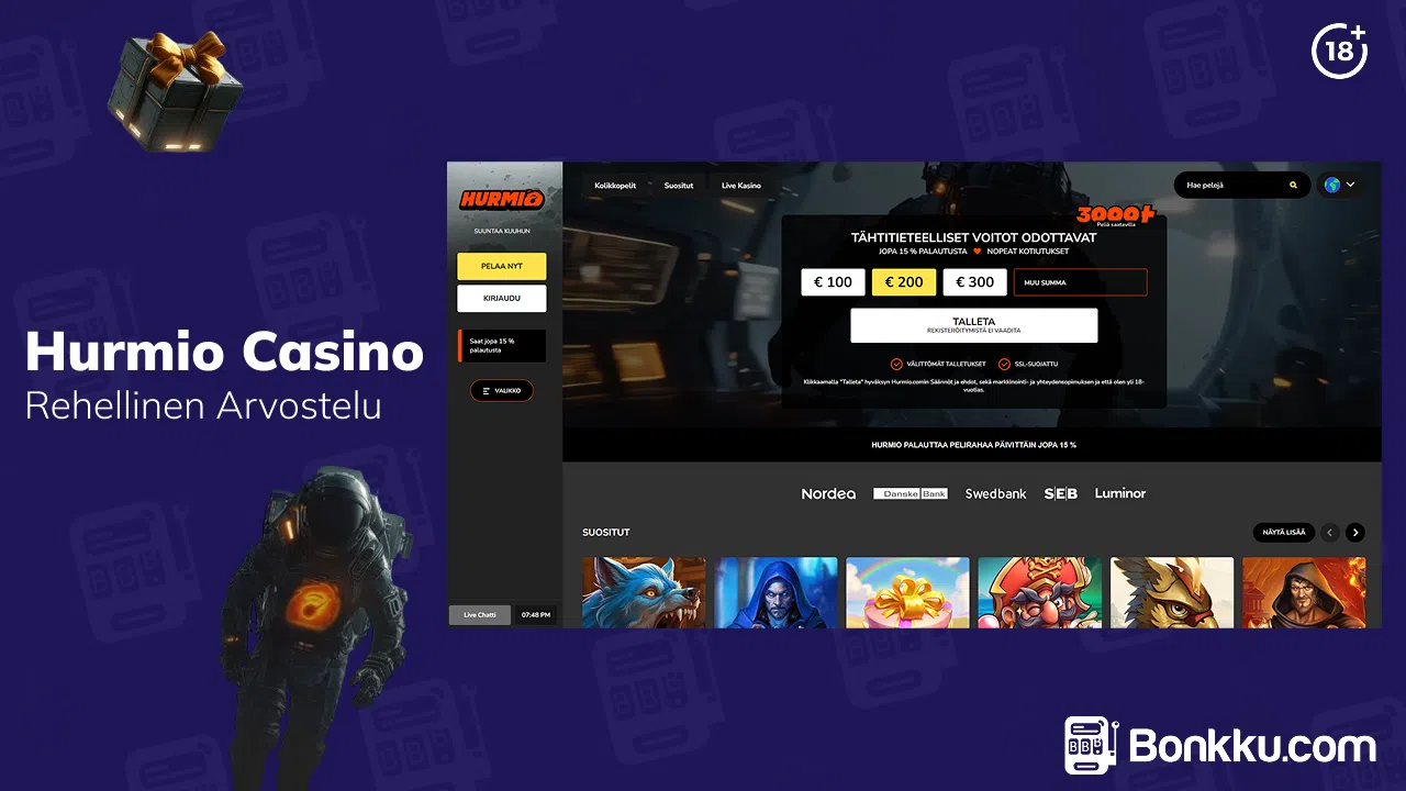 hurmio casino arvostelu