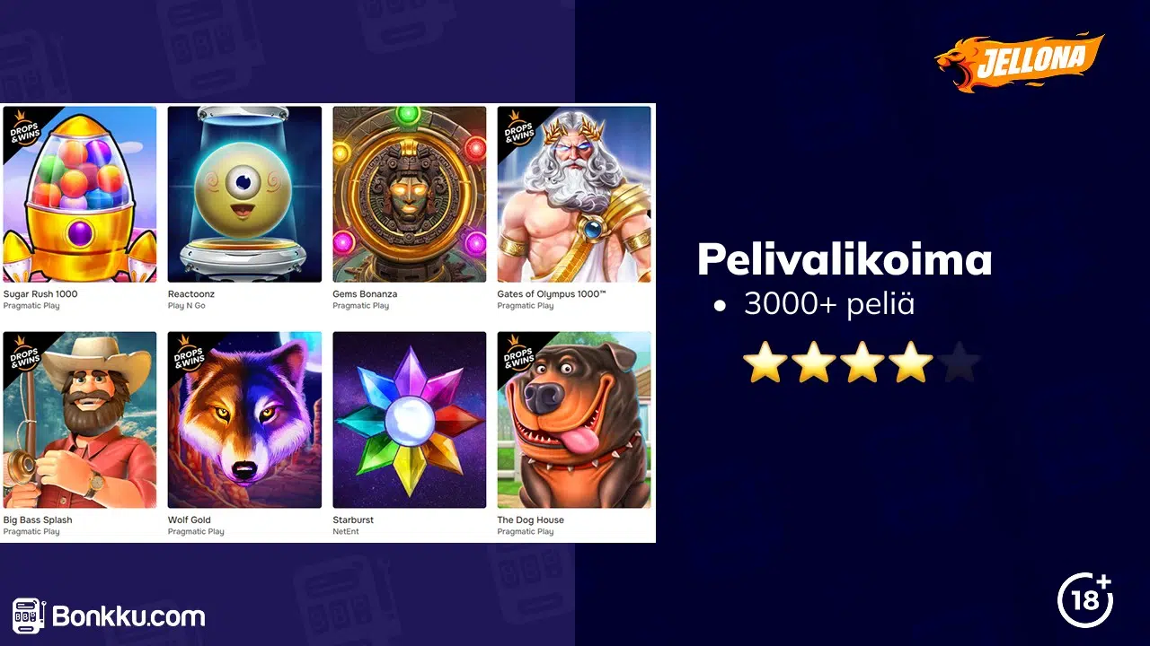 jellona casino pelivalikoima
