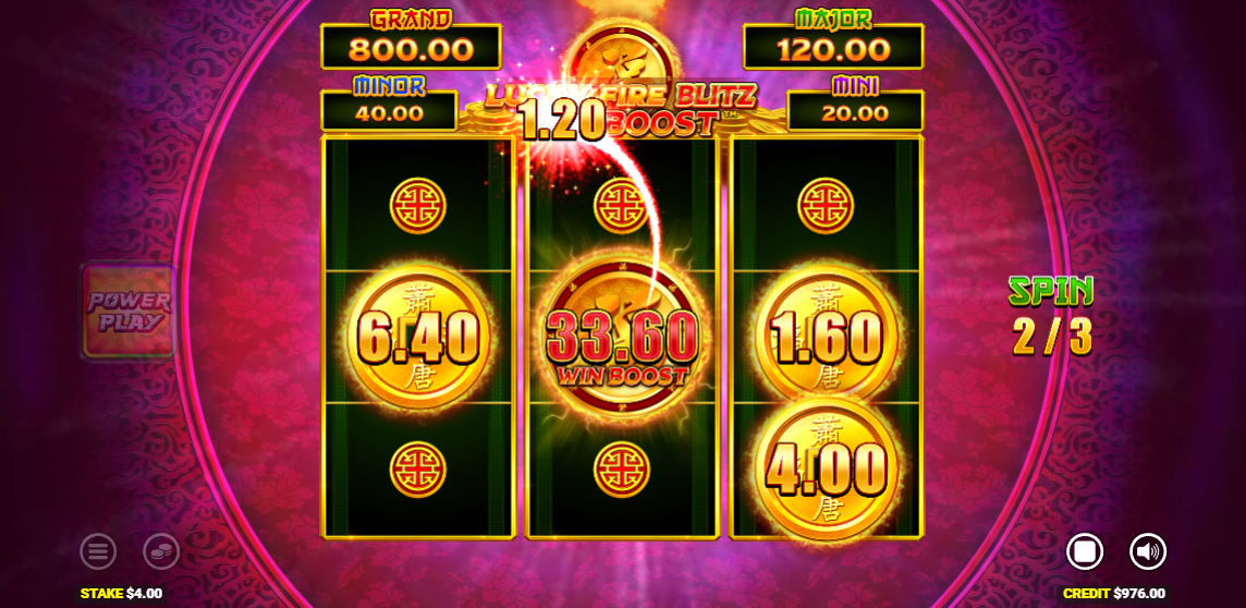 lucky fire blitz win boost bonus