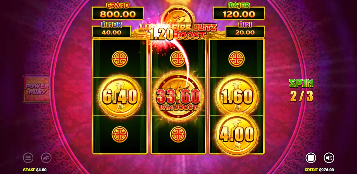 lucky fire blitz win boost bonus