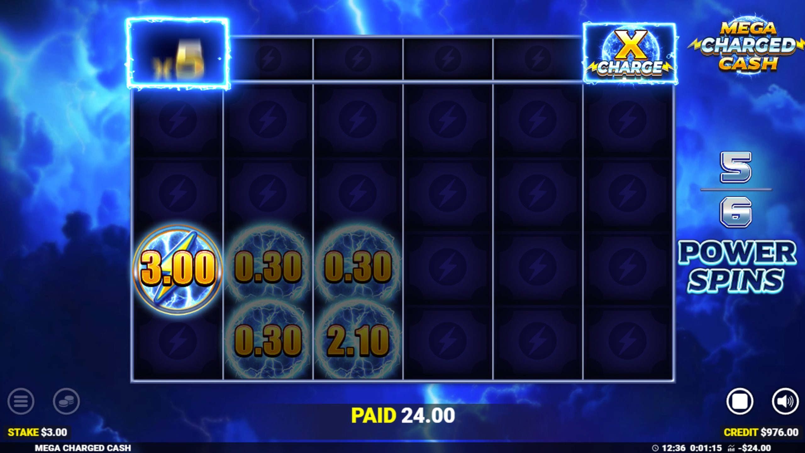 mega charged cash bonus