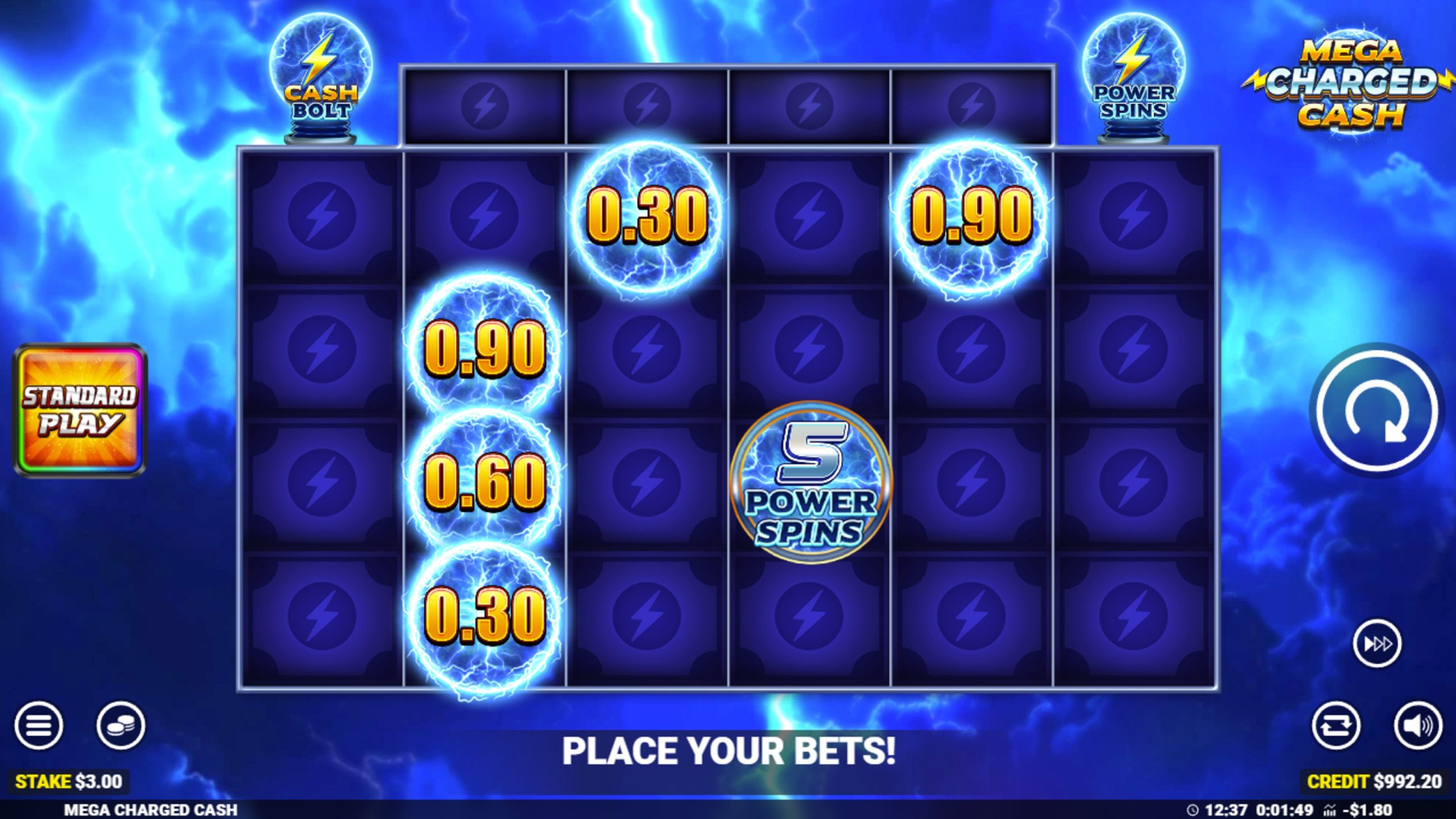 mega charged cash slot