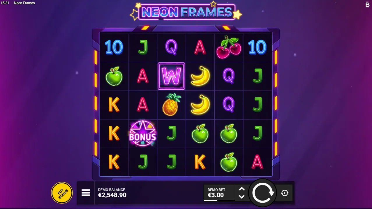 neon frames slot