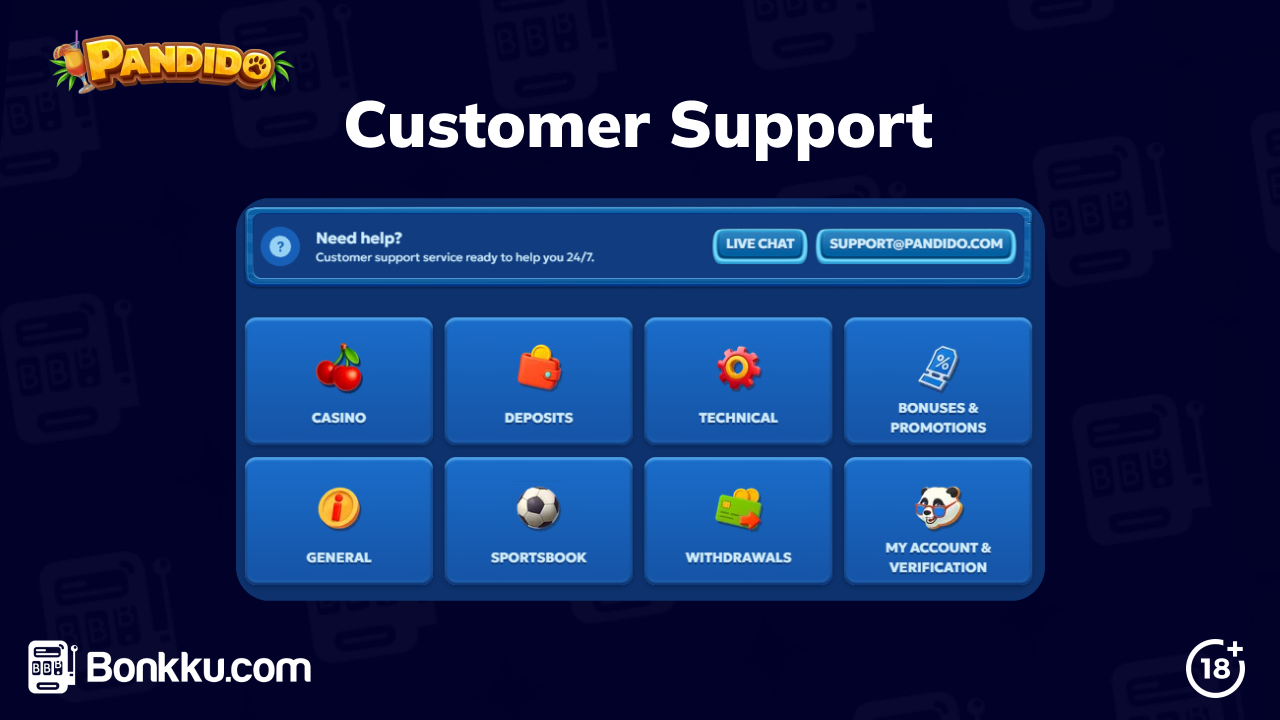 pandido casino customer support