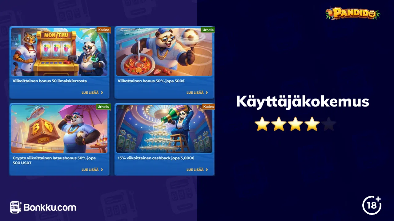 pandido casino käyttäjäkokemus