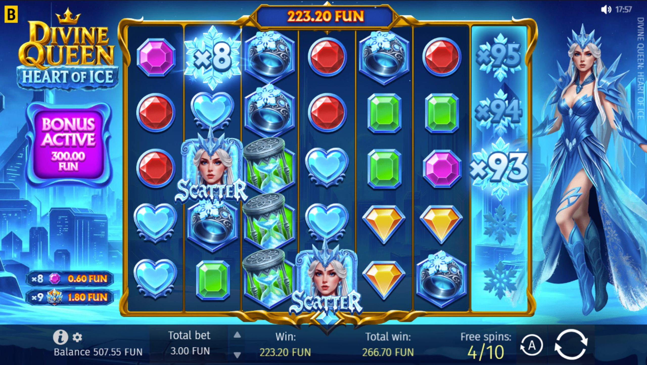 divine queen heart of ice bonus