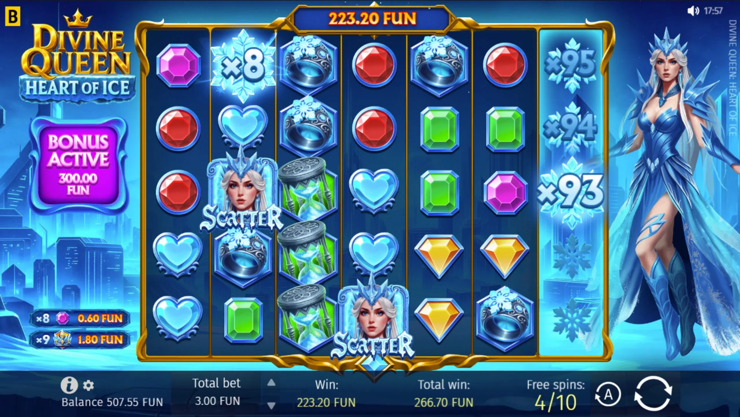 divine queen heart of ice bonus
