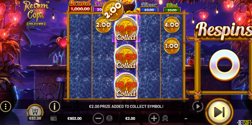 return to the copa hold and win bonus