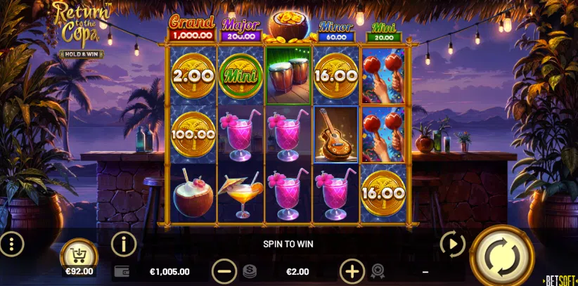 return to the copa hold and win slot