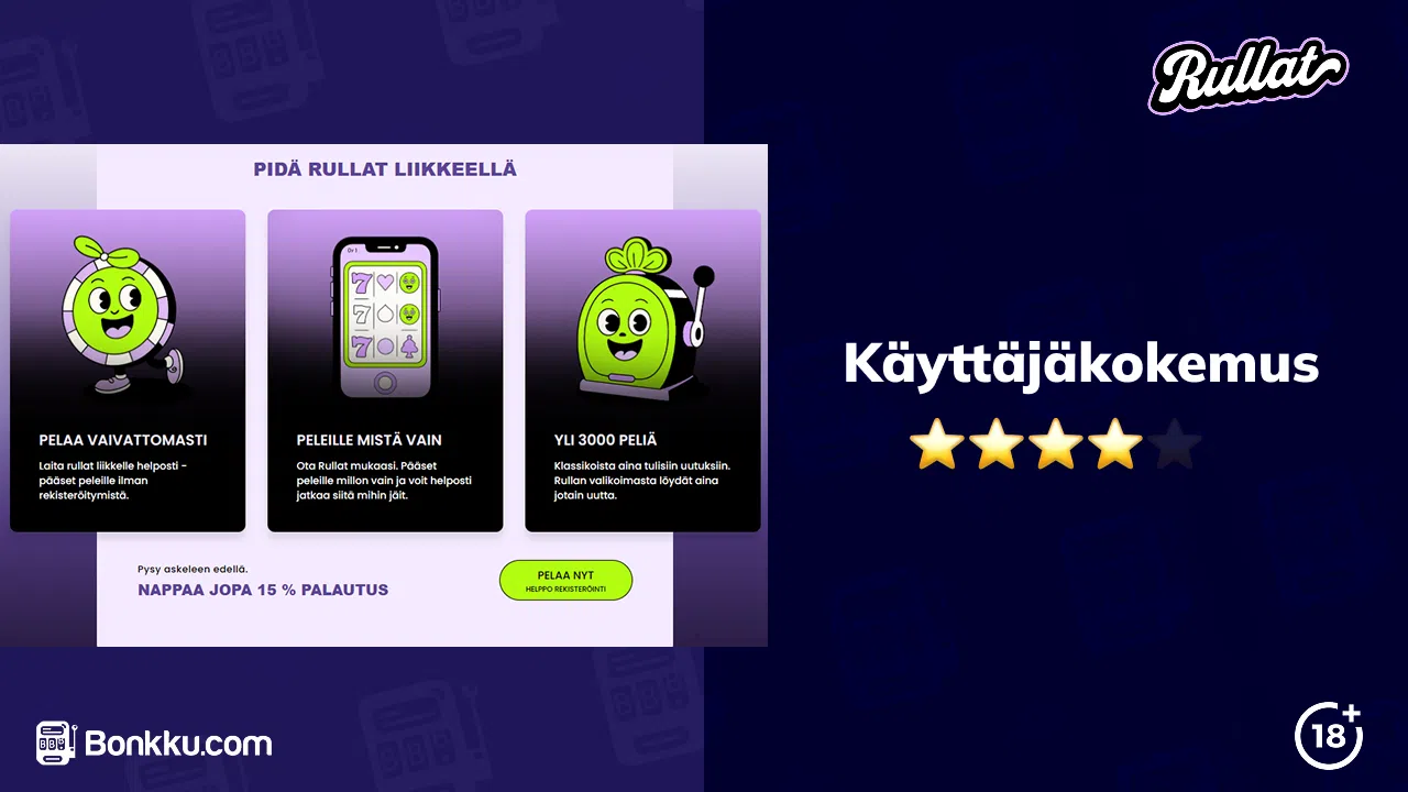 rullat casino käyttäjäkokemus