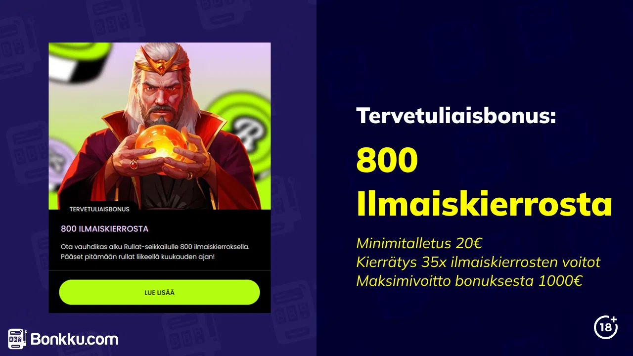 rullat casino tervetuliaisbonus