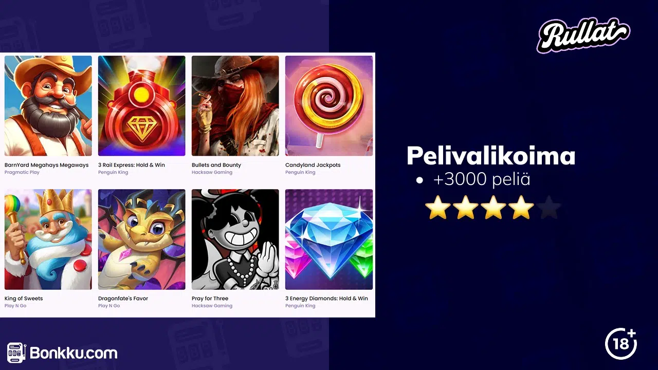 rullat pelivalikoima