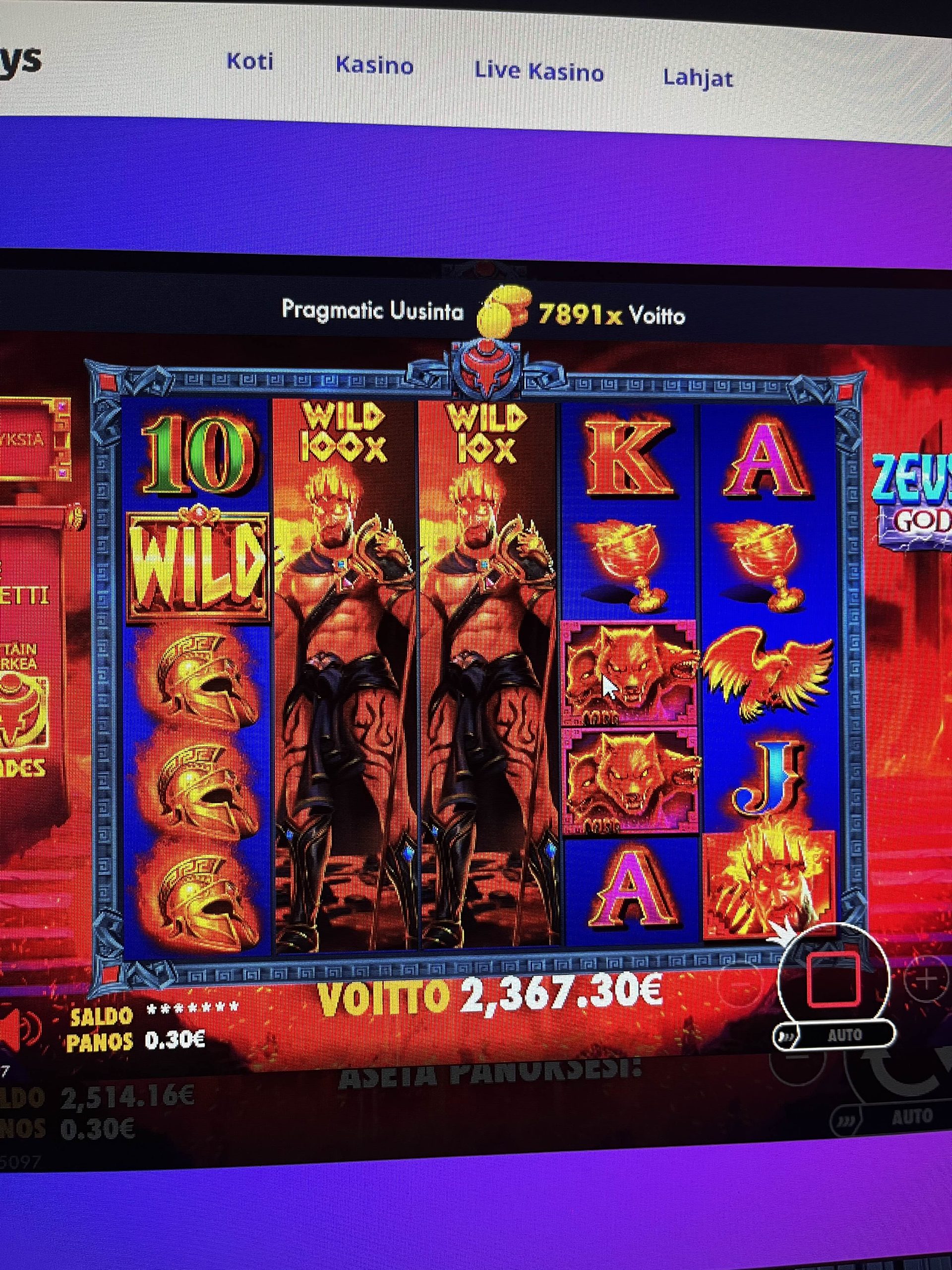Big wins screenshot