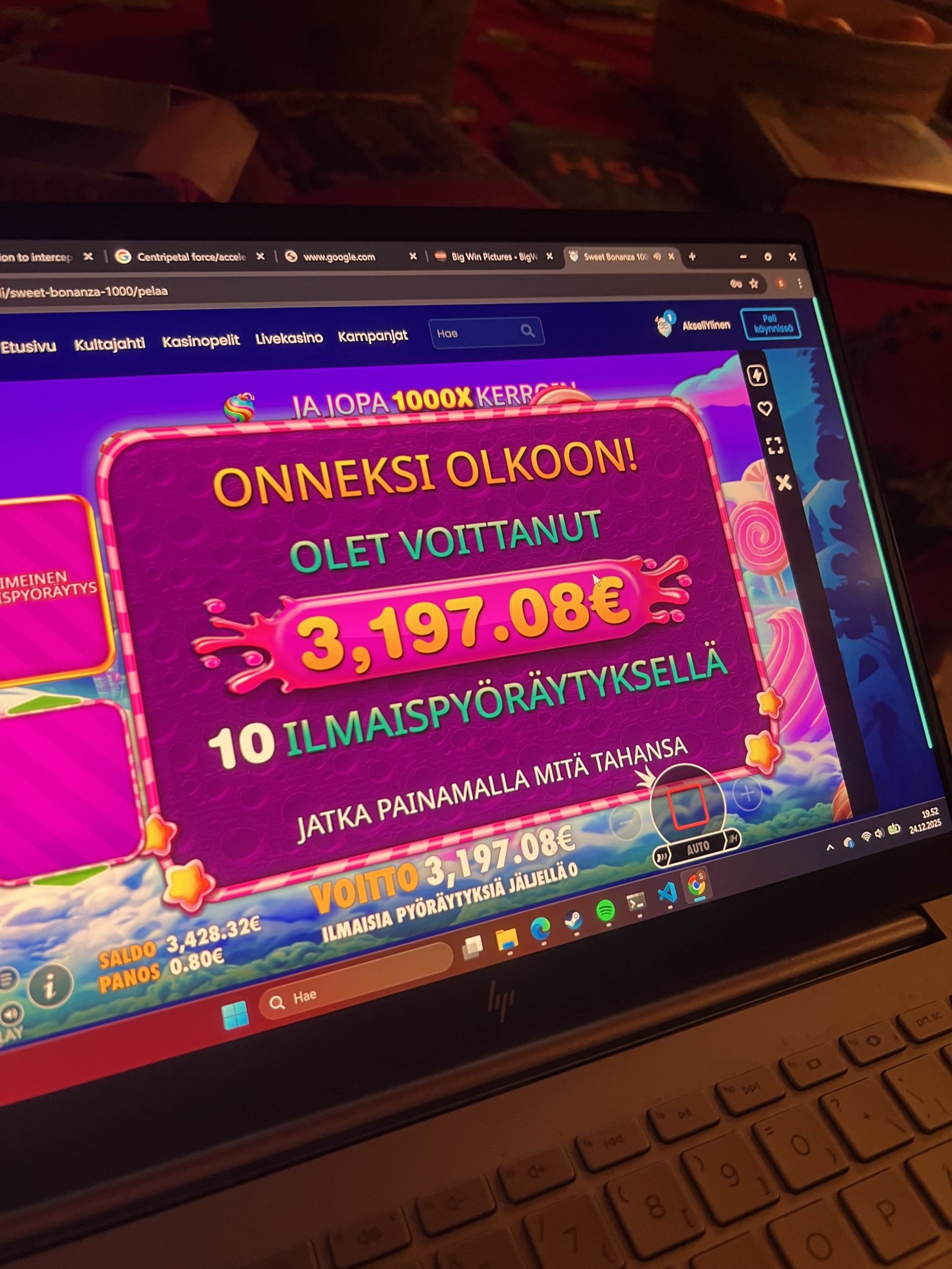Big wins screenshot