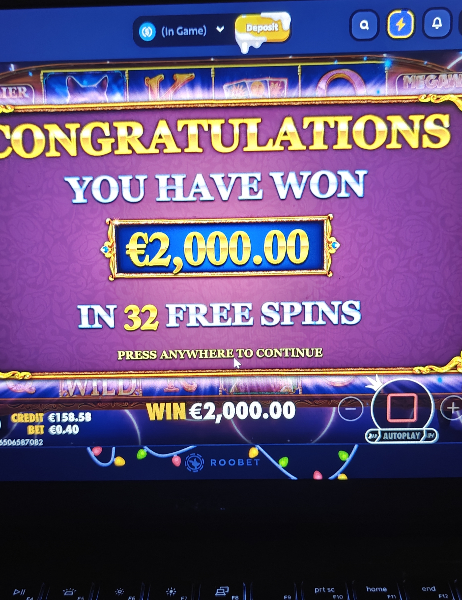 Big wins screenshot