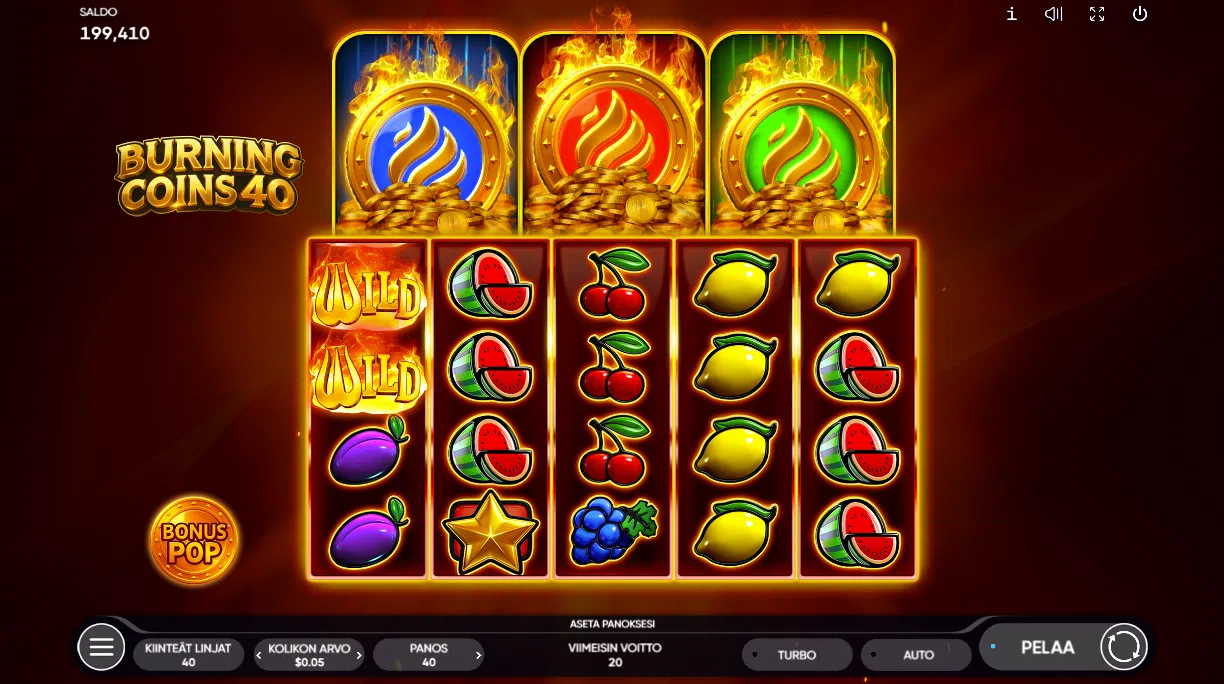 burning coins 40 slot