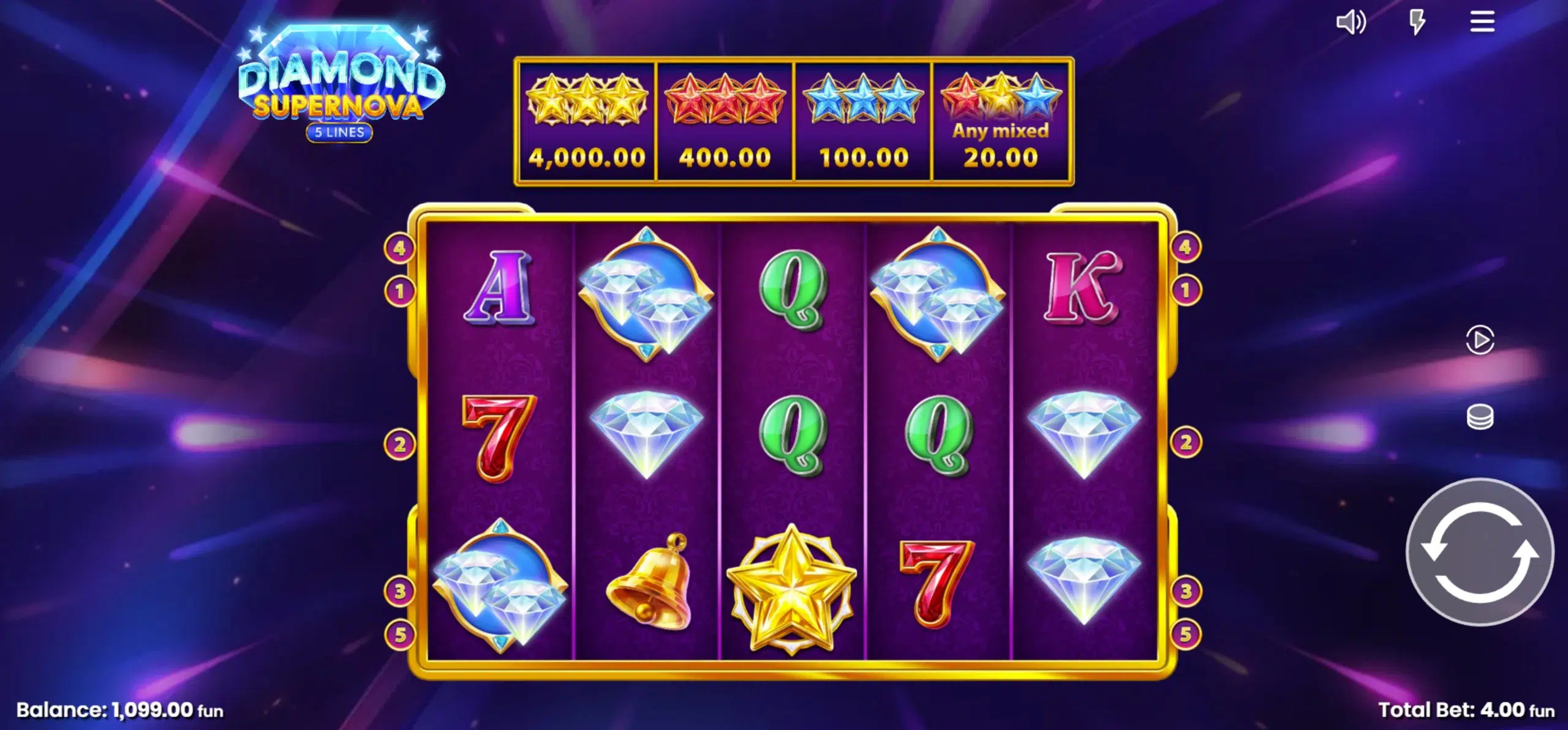diamond supernova slot