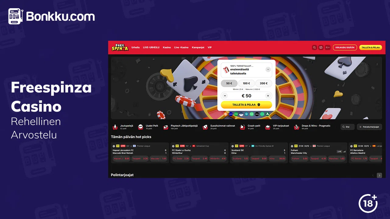 freespinza casino arvostelu