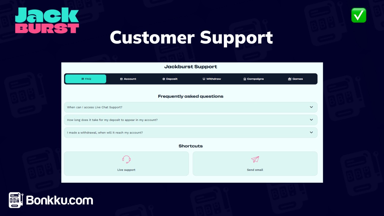jackburst casino customer support