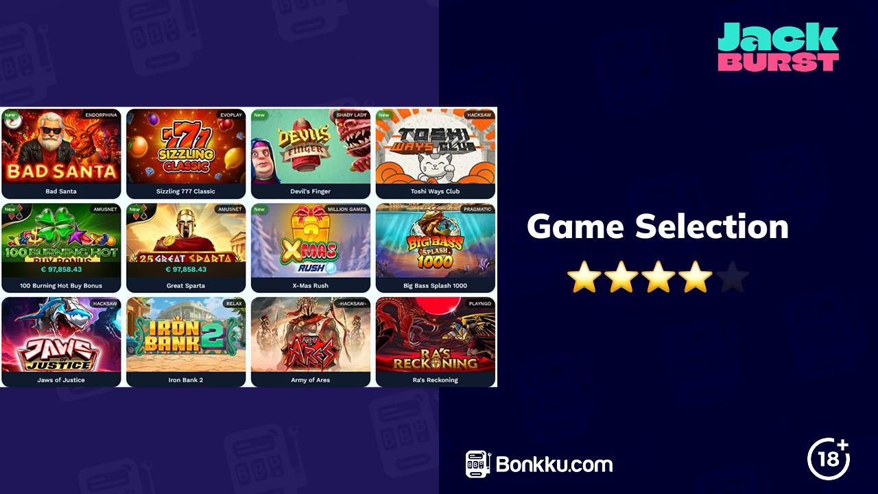jackburst game selection