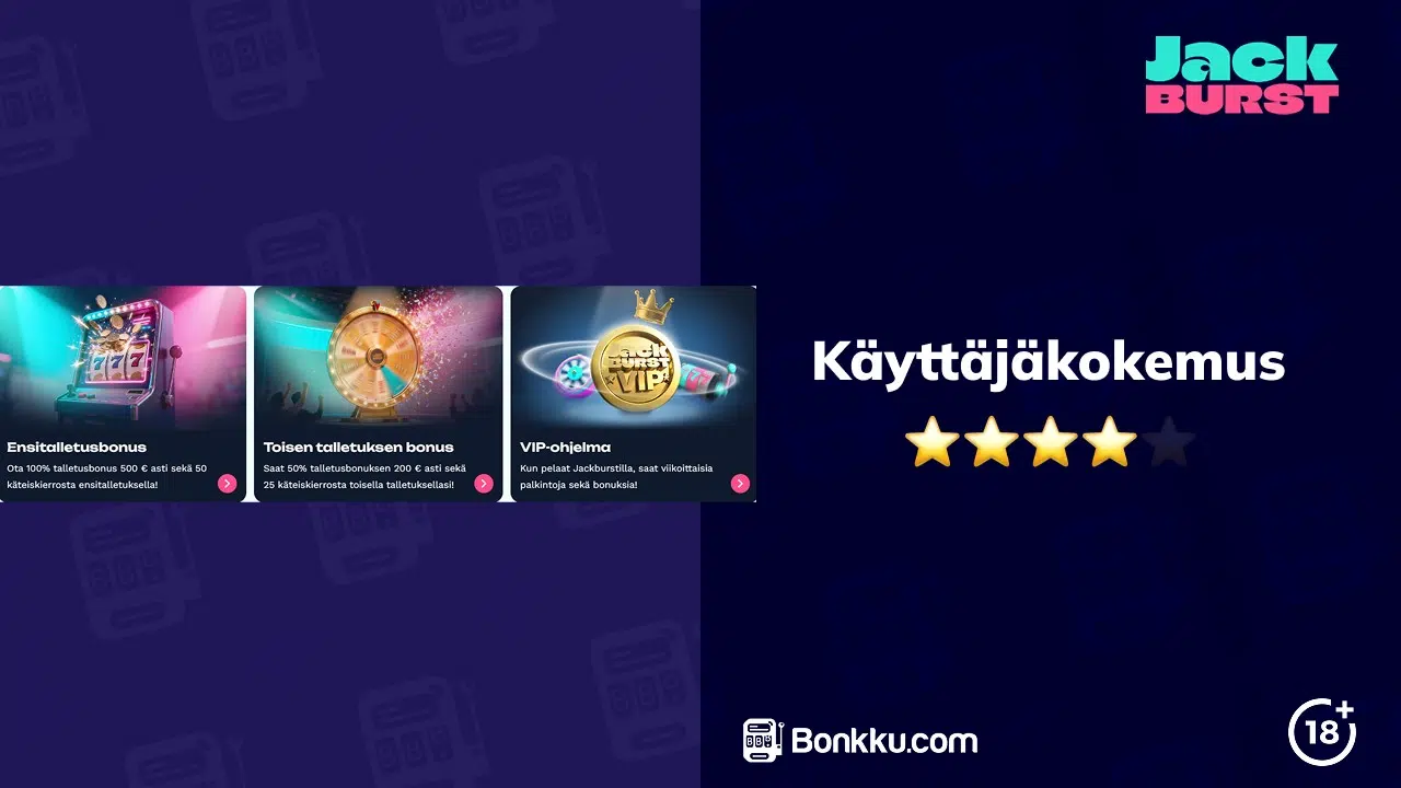 jackburst käyttäjäkokemus