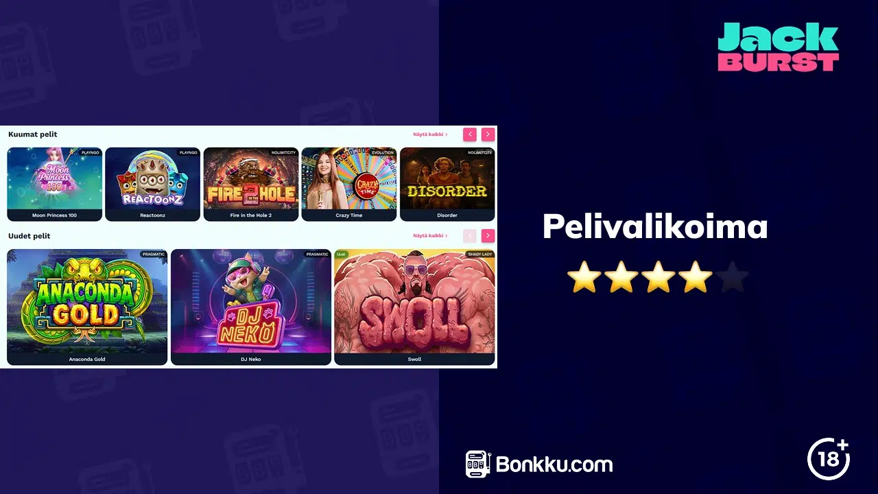 jackburst pelivalikoima