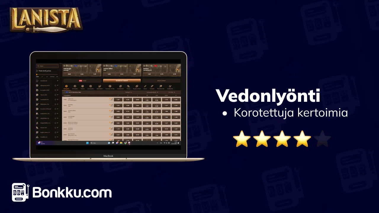 lanista casino vedonlyönti