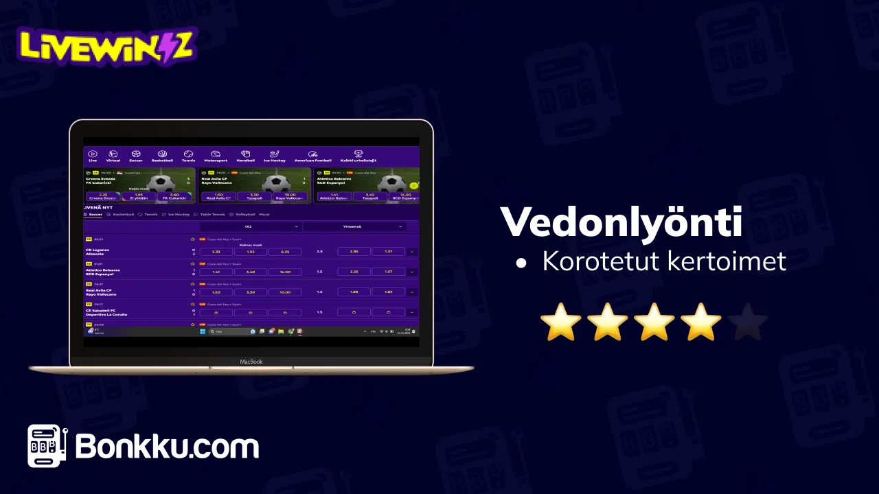 livewinz casino vedonlyönti