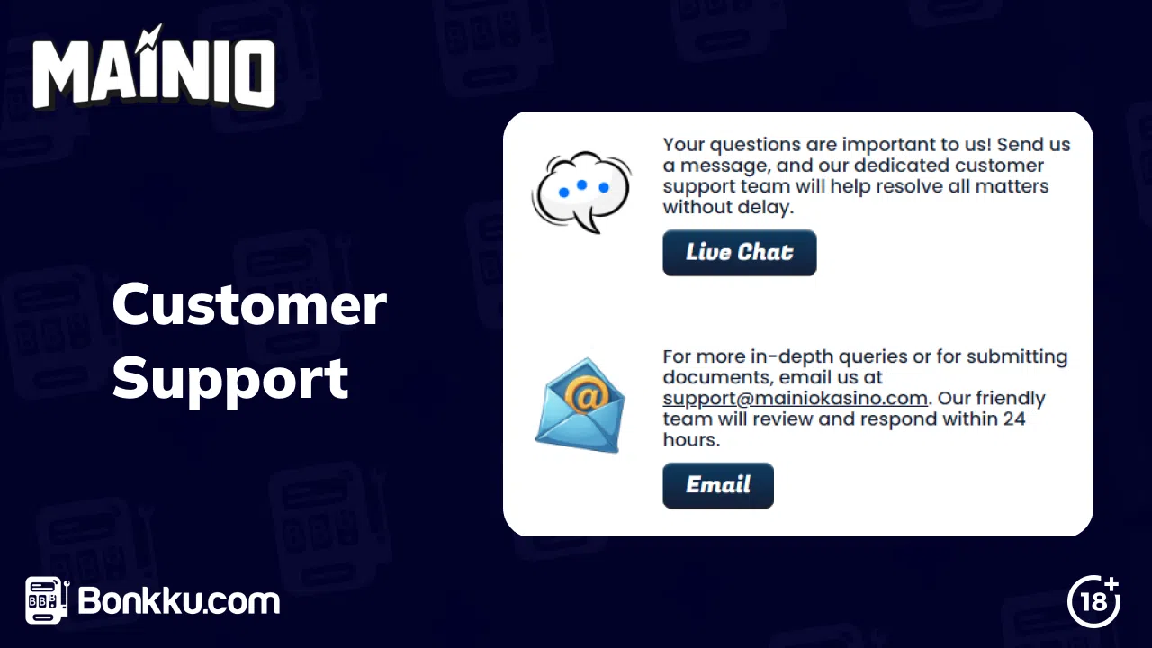 mainio casino customer support