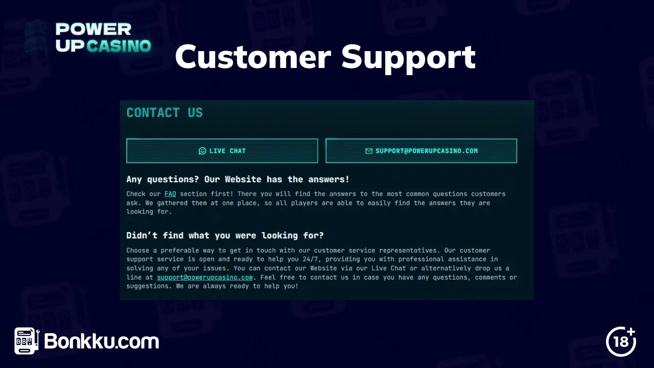 powerup casino customer support