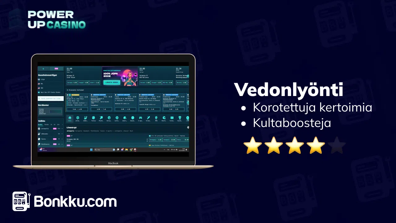 powerup casino vedonlyönti