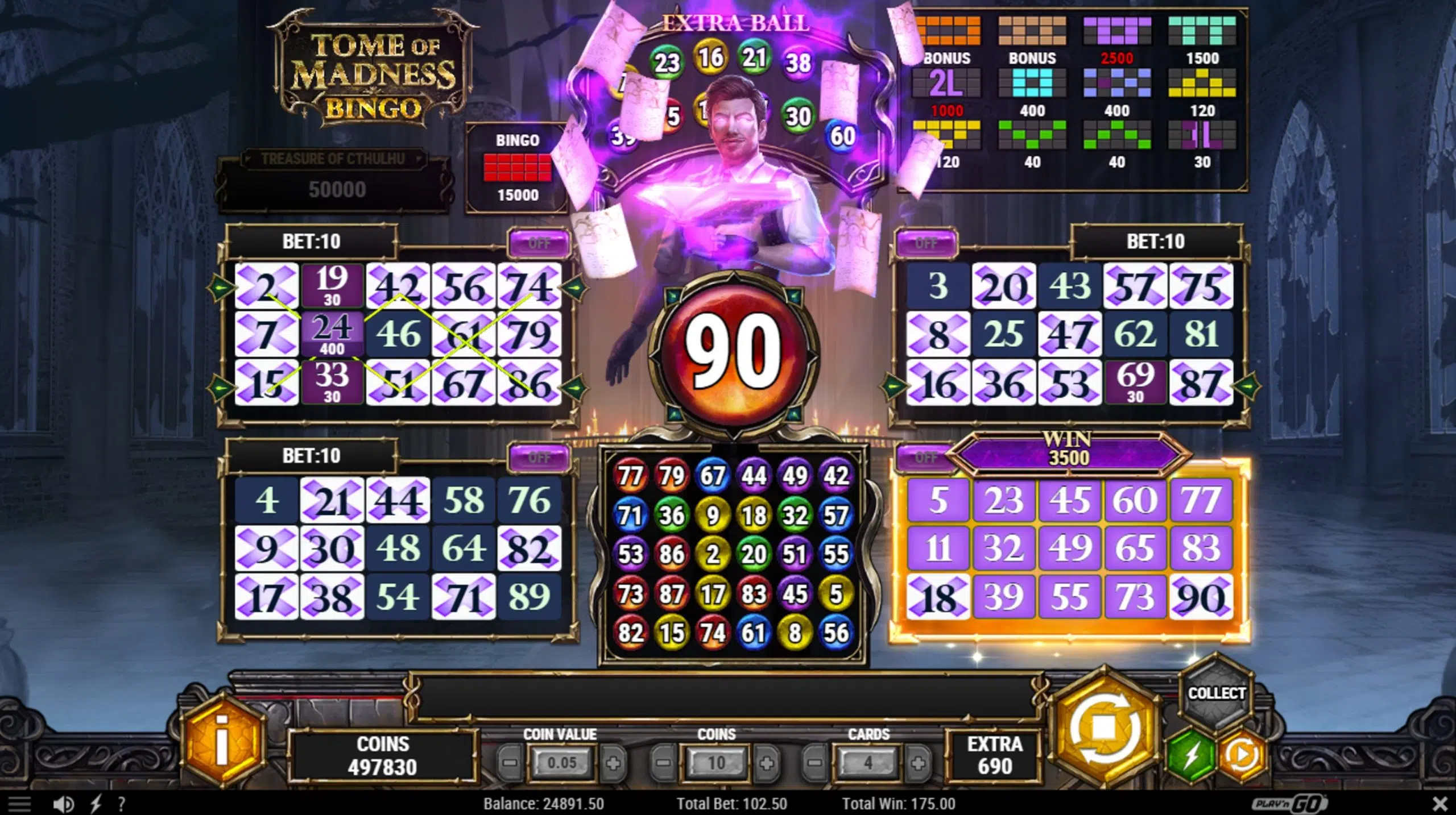 tome of madness bingo bonus