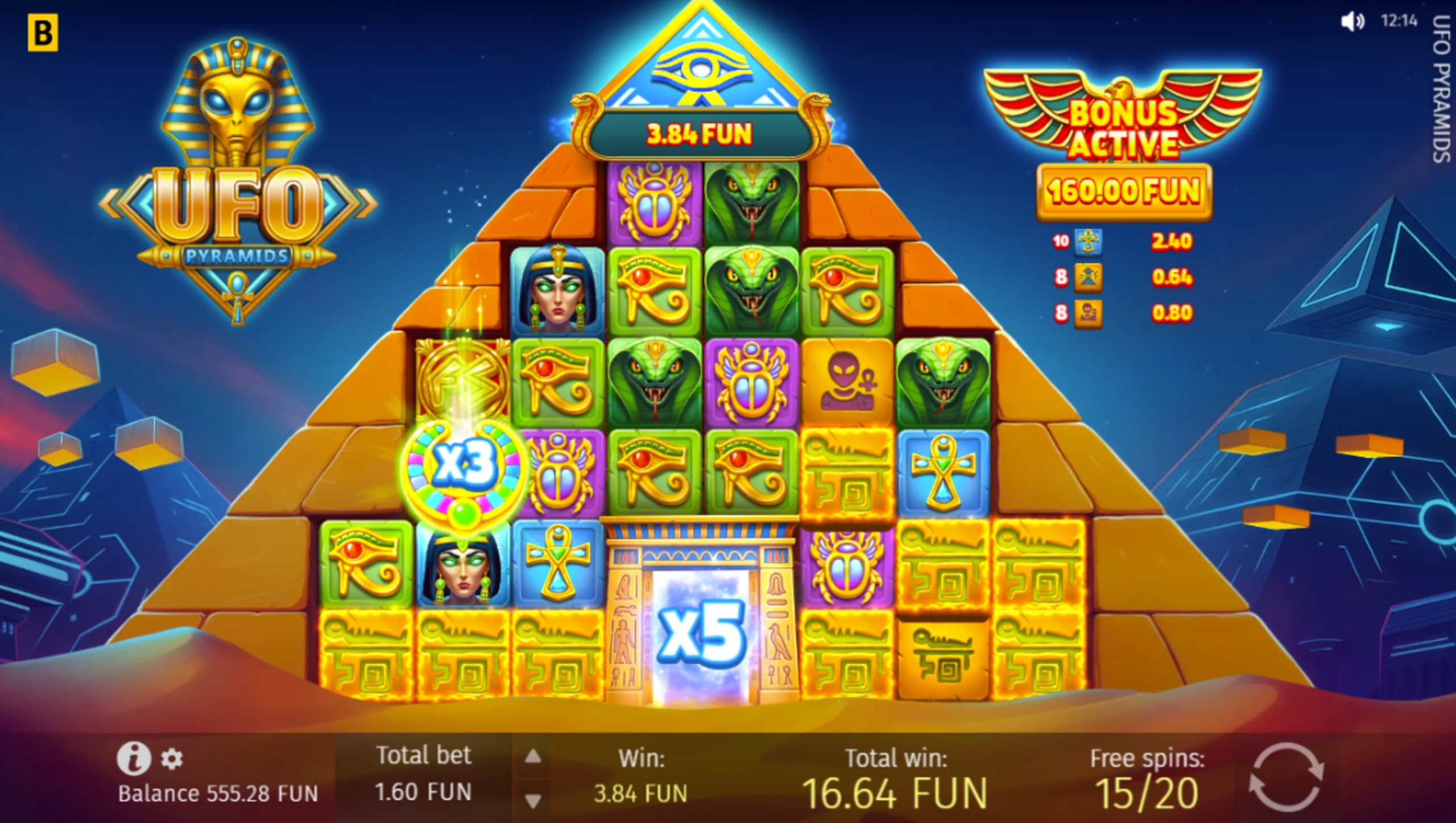 ufo pyramids bonus