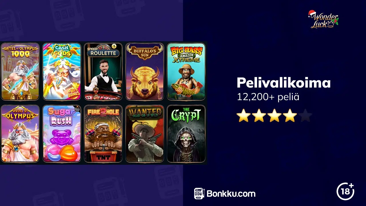 wonderluck casino pelivalikoima