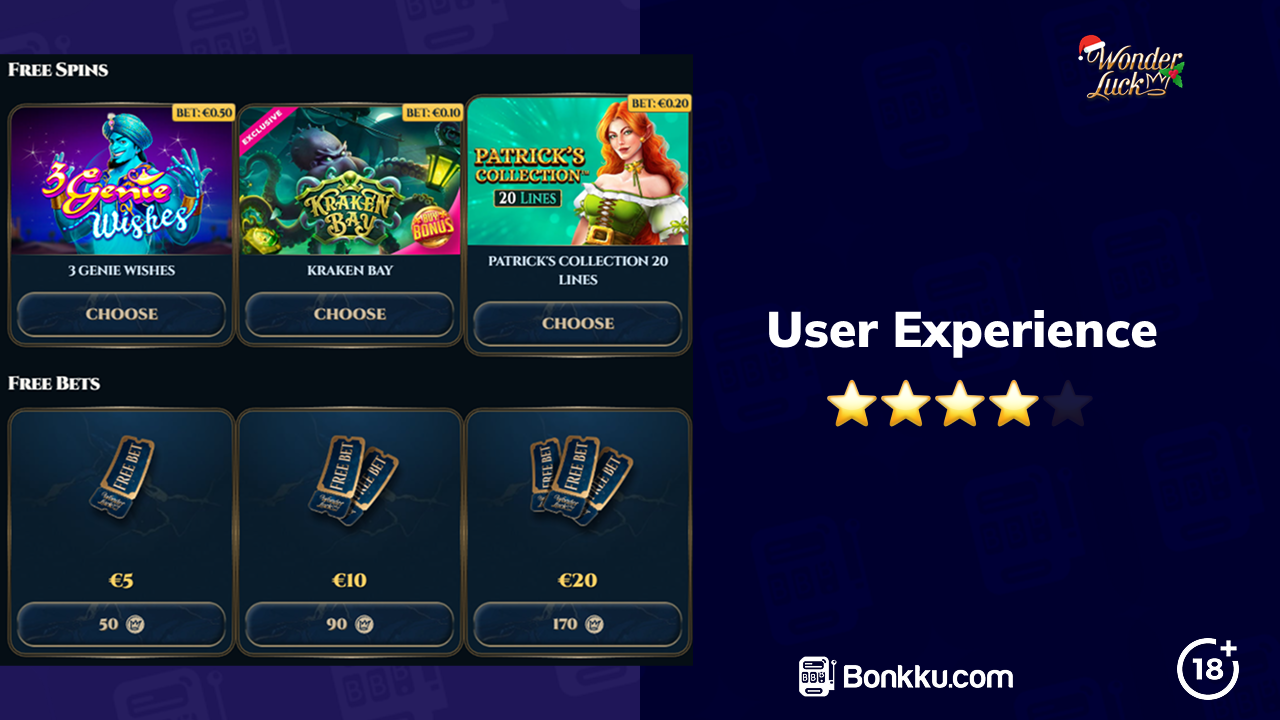 wonderluck casino user experience