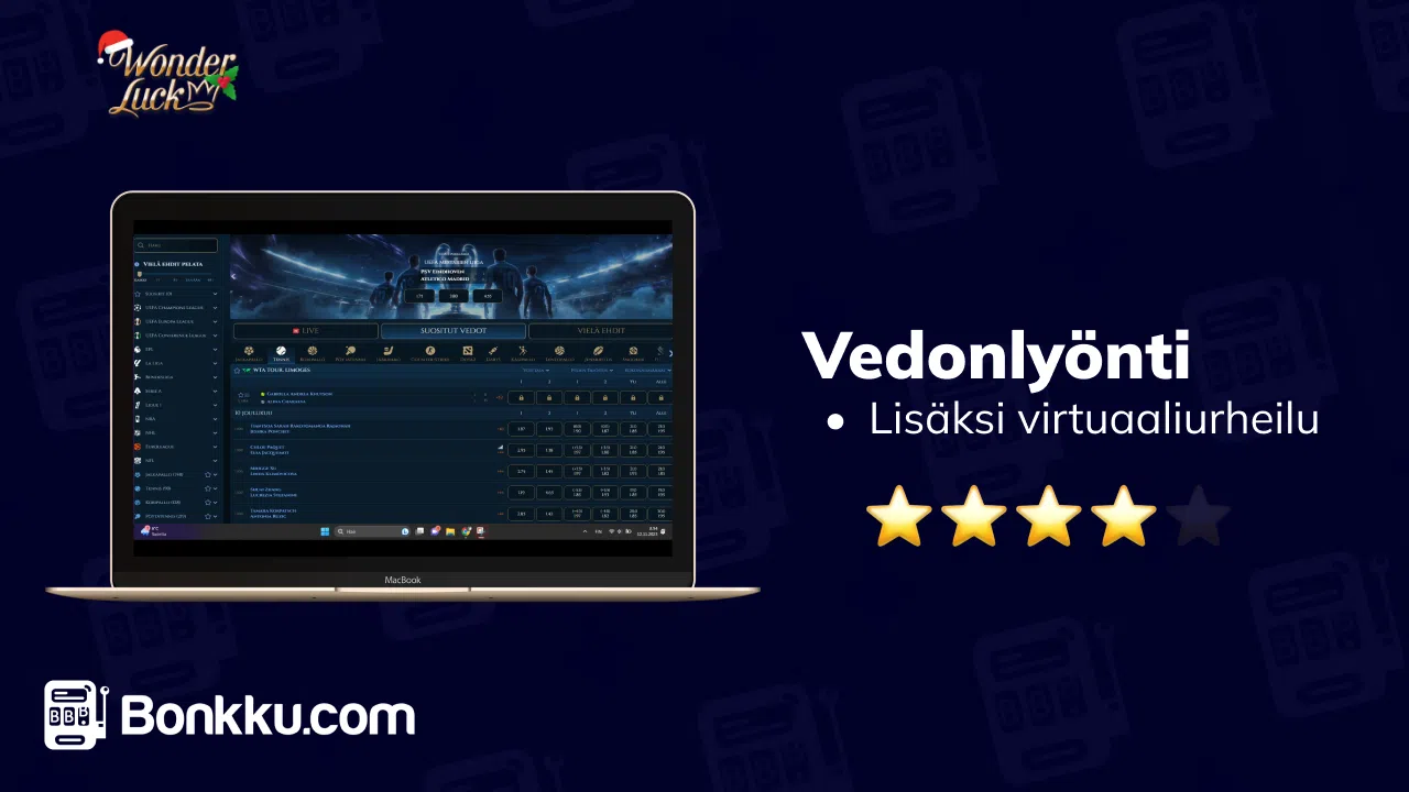 wonderluck vedonlyönti