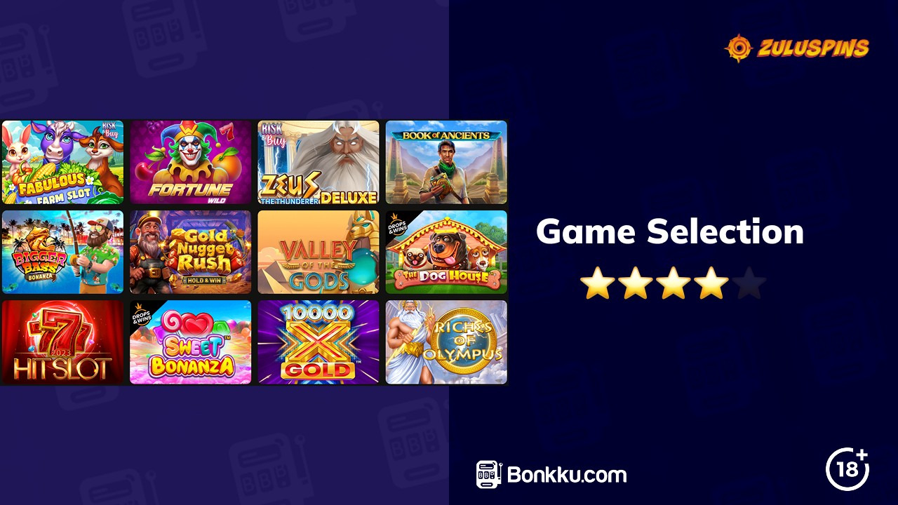 zuluspins casino game selection