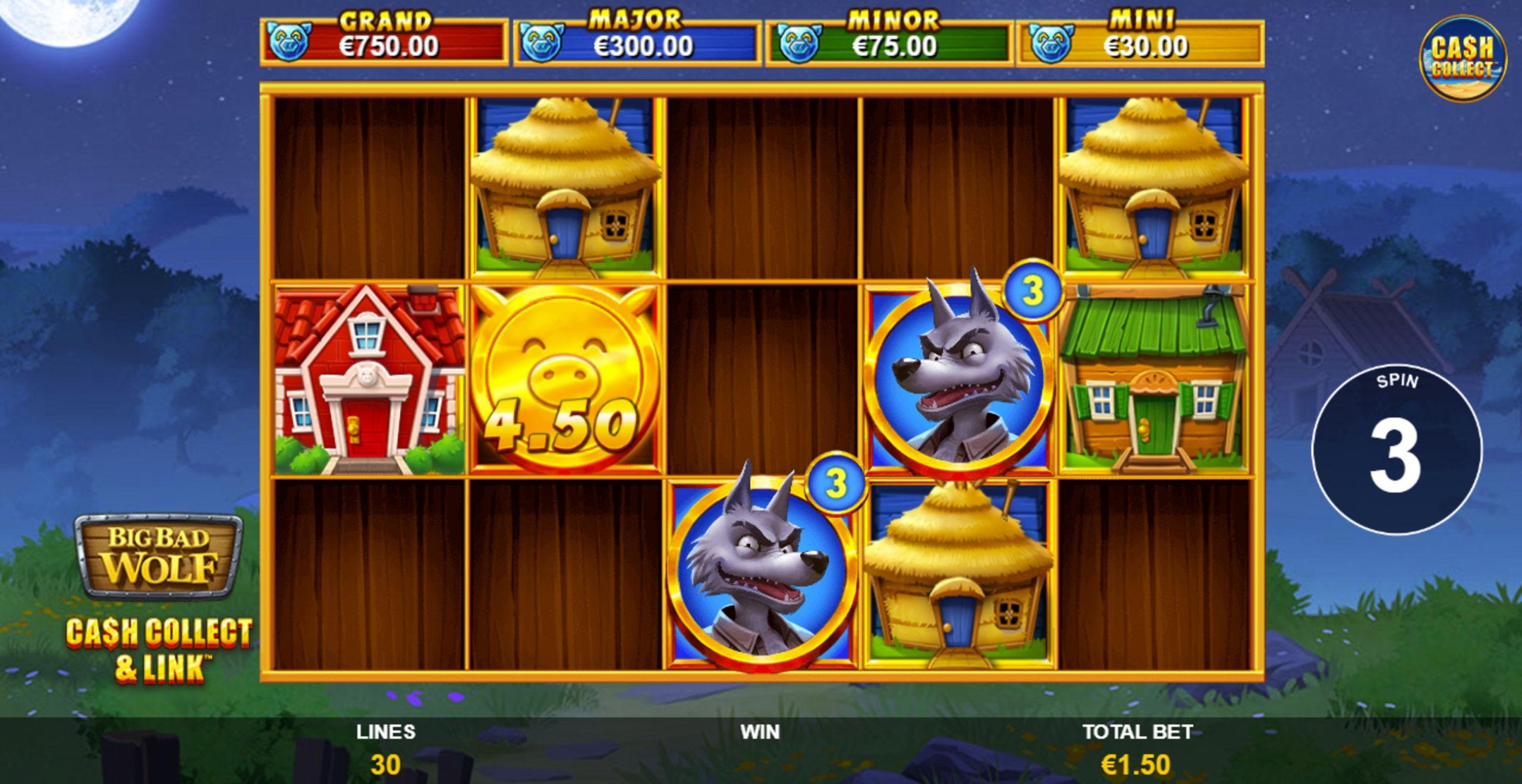 big bad wolf cash collect and link bonus