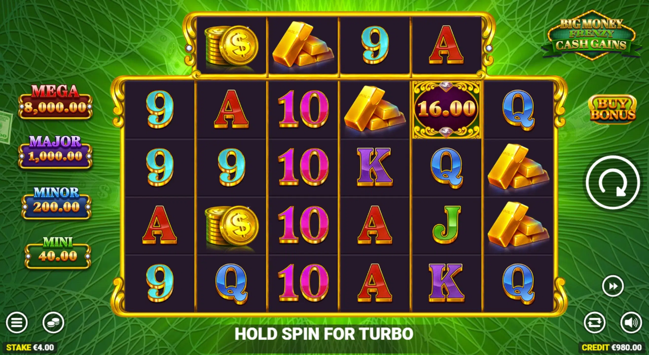 big money frenzy cash gains slot