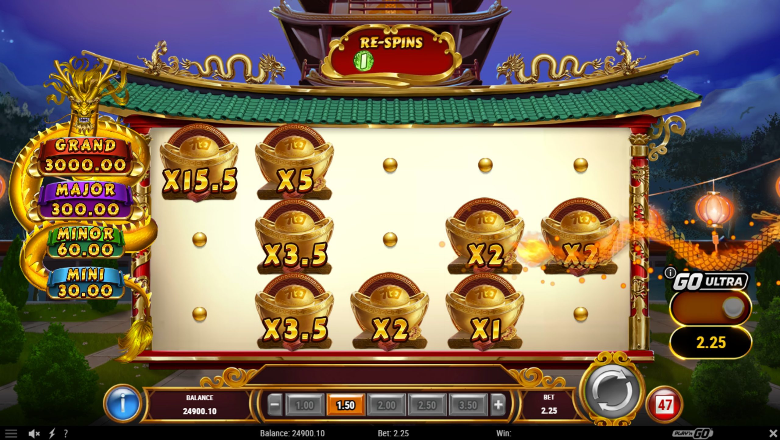 blazing dragon fortunes bonus