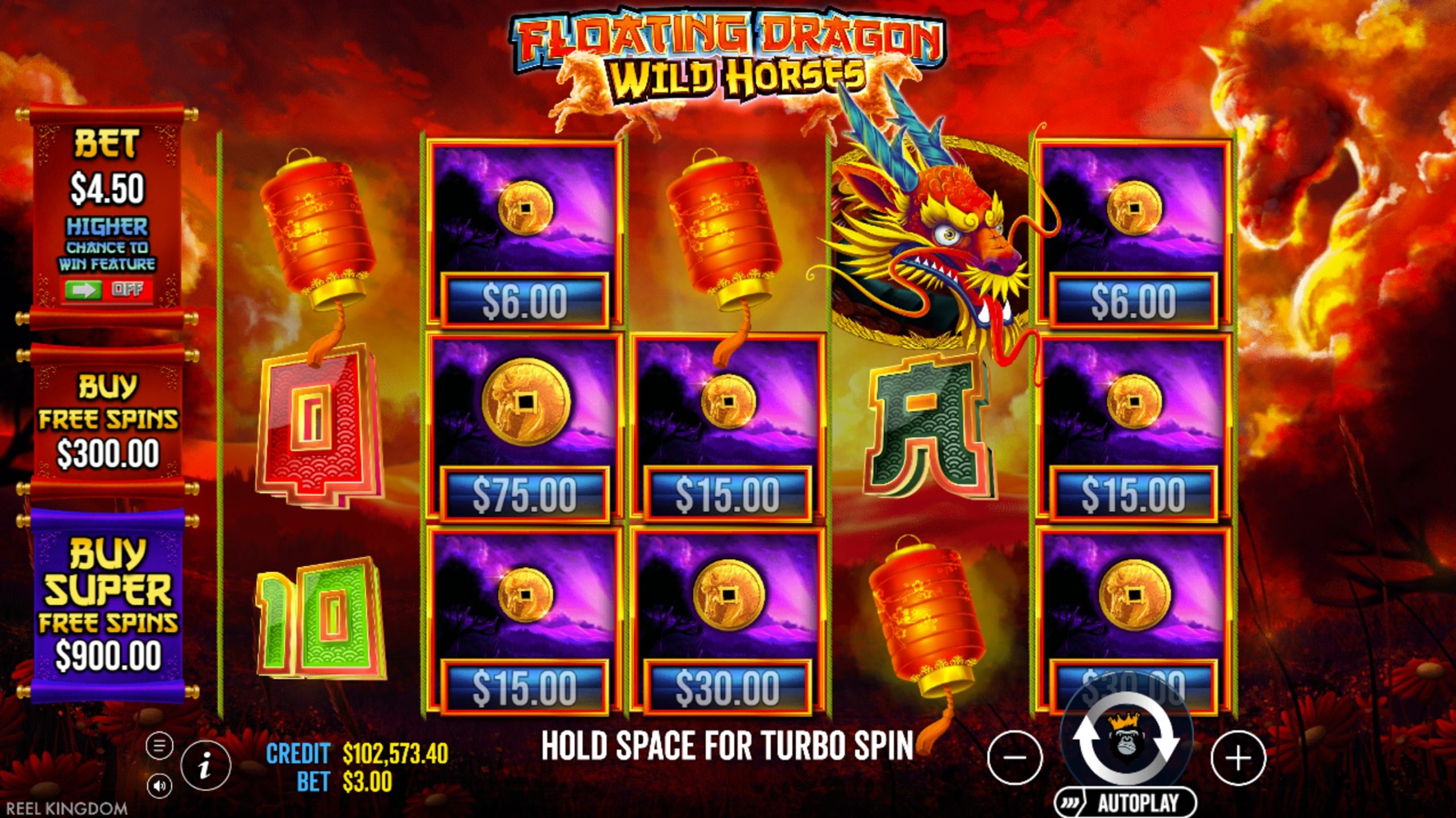 floating dragon wild horses slot