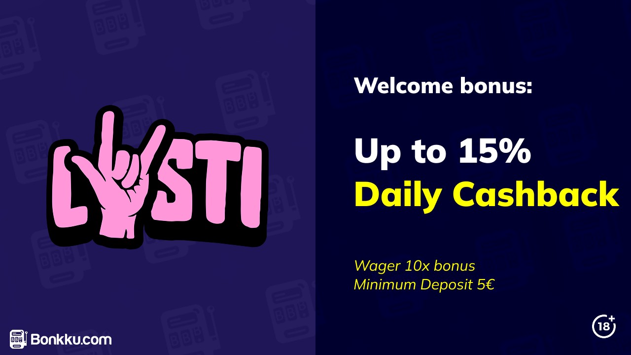 lysti casino daily cashback up to 15%