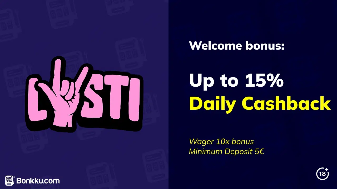 lysti casino daily cashback up to 15%