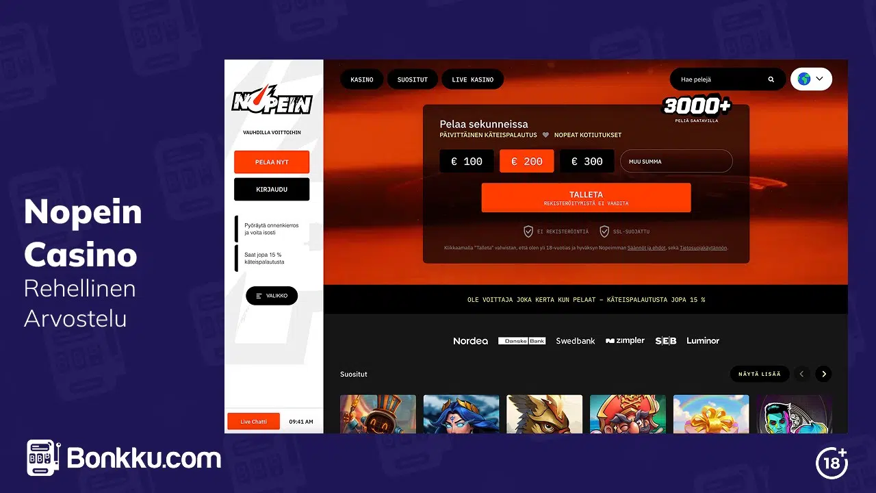 nopein casino arvostelu