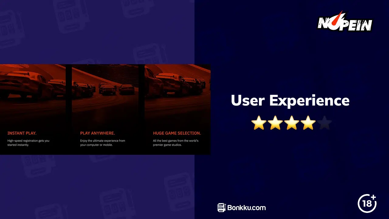 nopein casino user experience