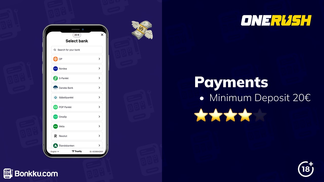 onerush casino payments