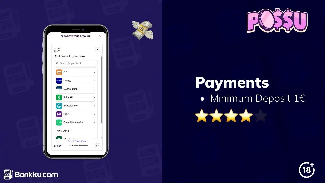 possu casino payments