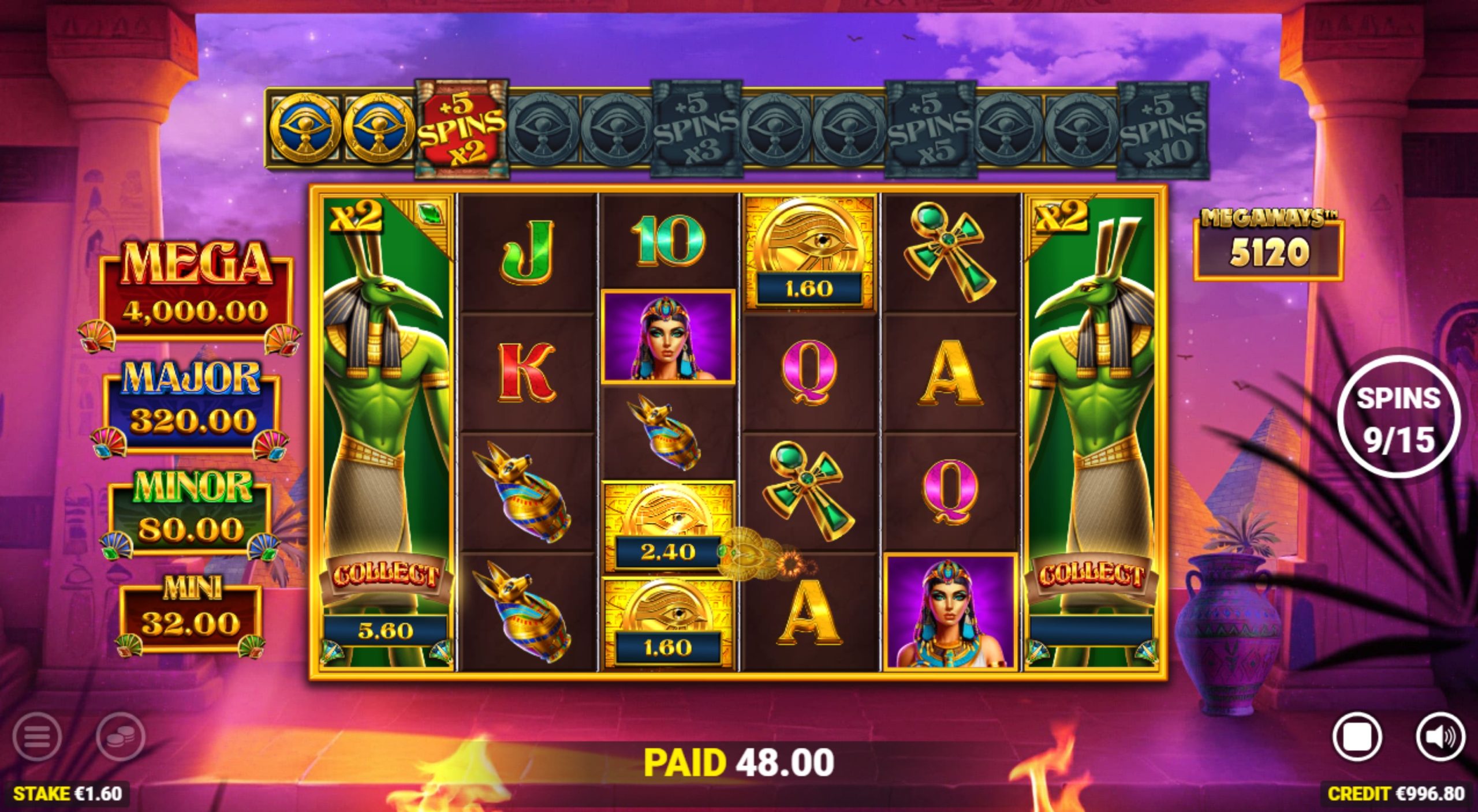 scarab rising megaways bonus